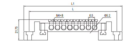barra de conector de lat&oacute;n
