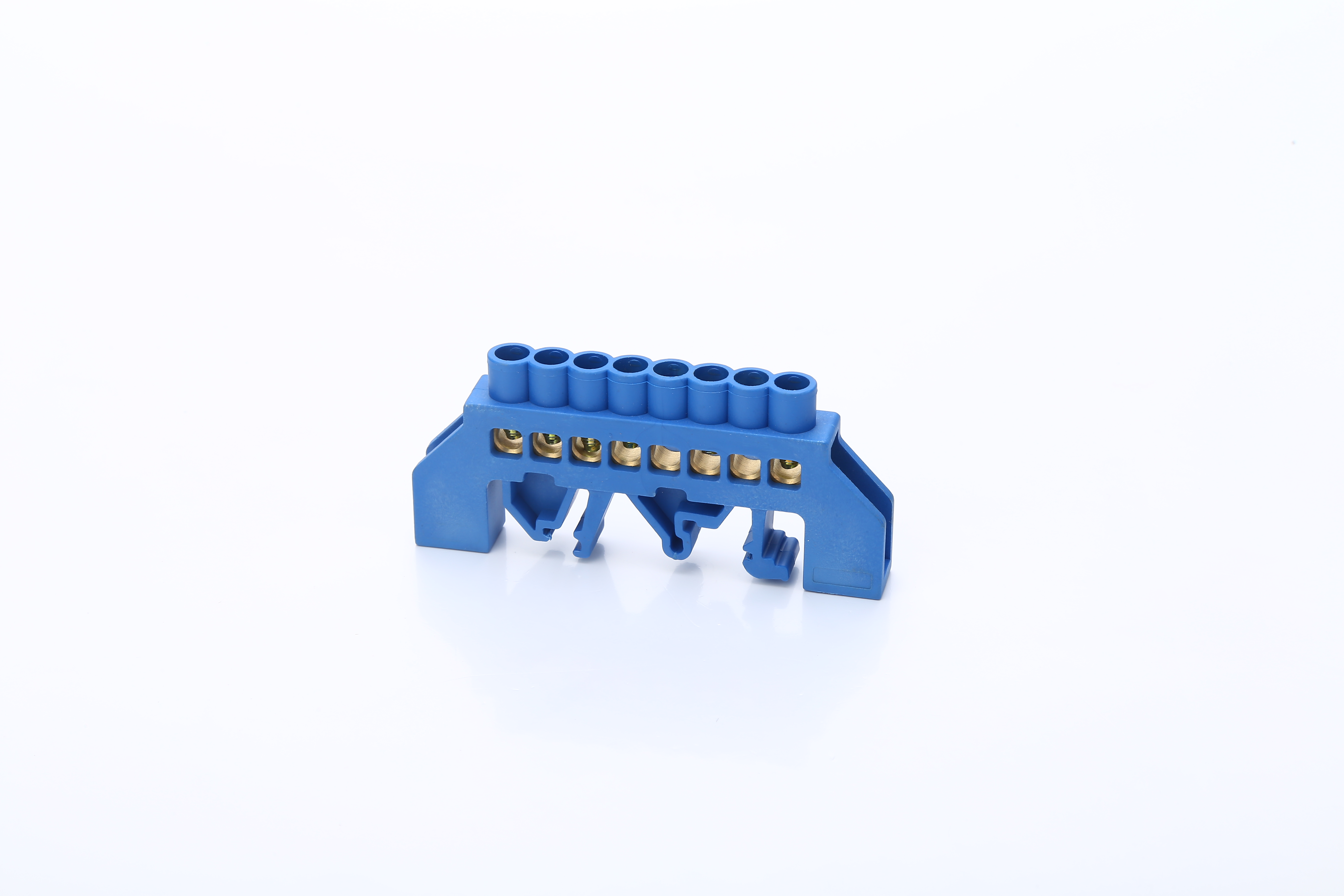 Tira de conector de bloque de terminales de tornillo de 8 posiciones azul Terminal de latón de tornillo de cable de distribución eléctrica